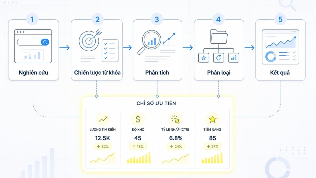 5 bước nghiên cứu từ khóa hiệu quả, dễ áp dụng
