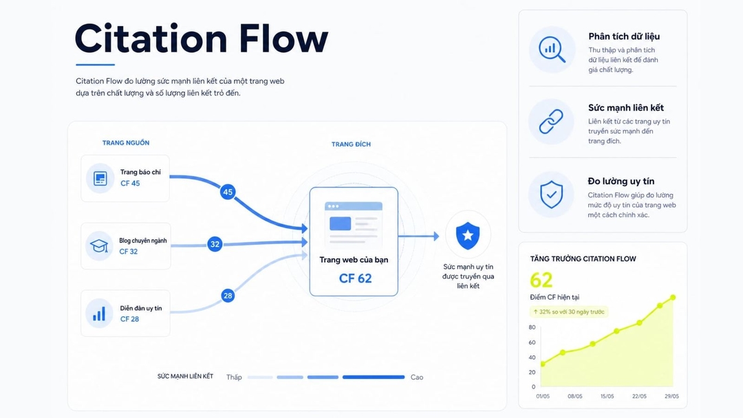 Citation Flow là gì? Cách hiểu đúng, kiểm tra và cải thiện an toàn trong SEO