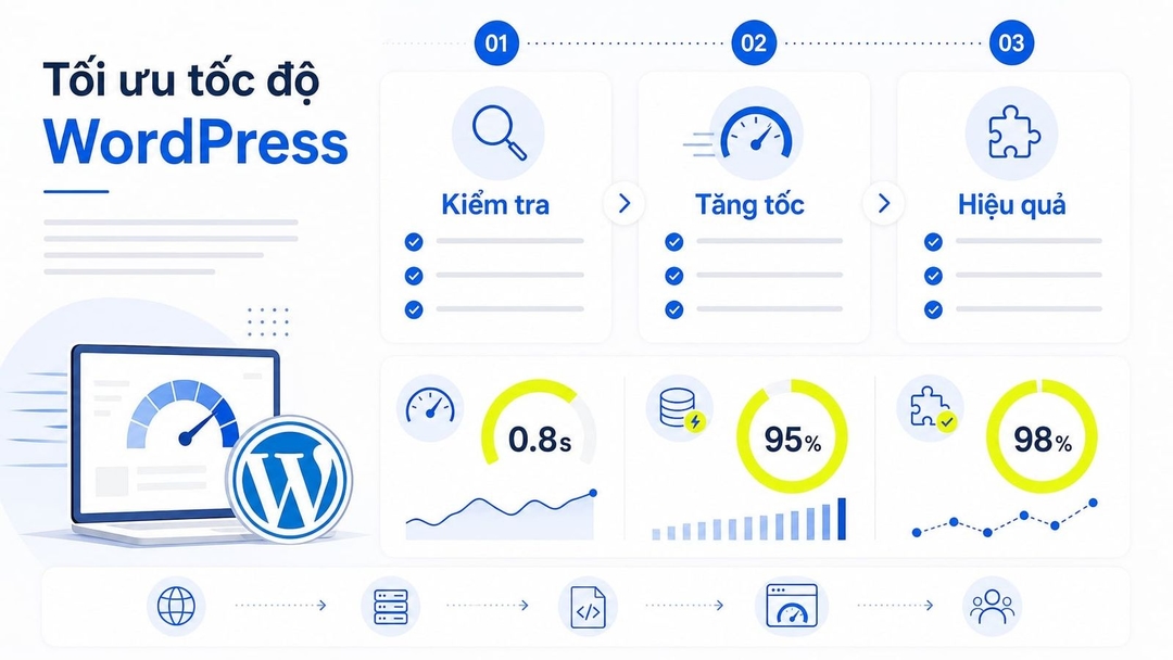 Tối ưu tốc độ website WordPress: Checklist ưu tiên đúng để tăng tốc an toàn