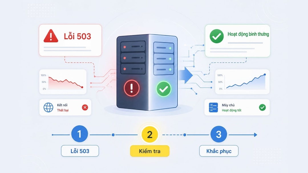 503 là lỗi phía máy chủ, thường xuất hiện khi server quá tải
