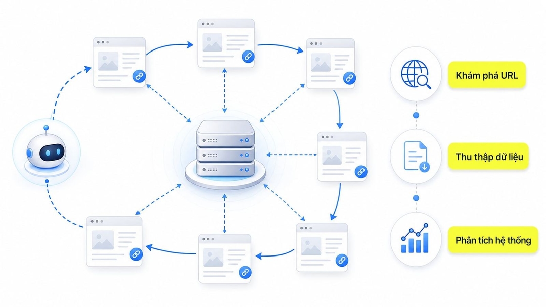 Web crawler là gì? Cách bot tìm kiếm thu thập dữ liệu website