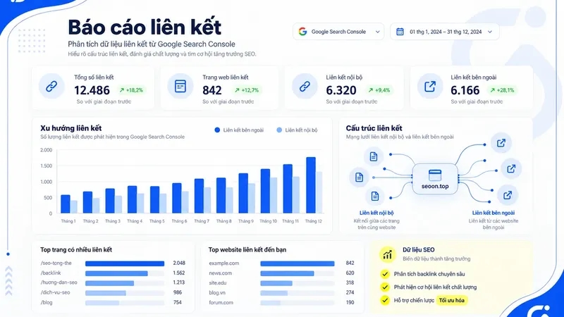 Google Search Console Links Report: Cách đọc và sử dụng dữ liệu liên kết