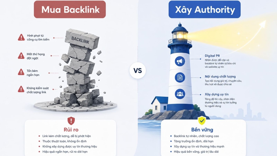 Có nên mua backlink? Góc nhìn tỉnh táo về rủi ro, ROI và SEO bền vững