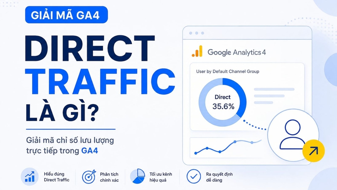 Cách hiểu đúng chỉ số lưu lượng truy cập trực tiếp trong GA4