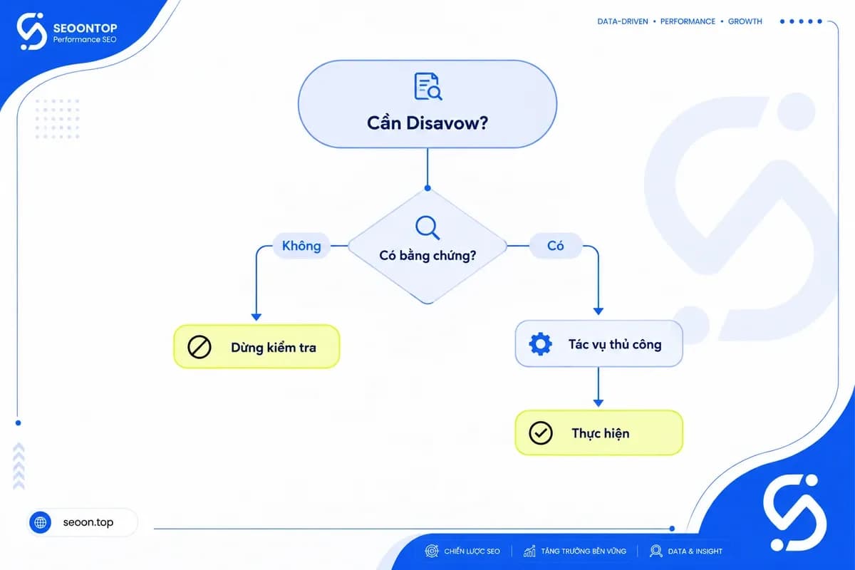 Cây quyết định khi nào nên và không nên dùng Google Disavow Tool