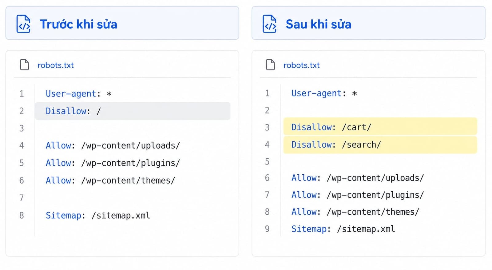 Cách sửa blocked by robots.txt