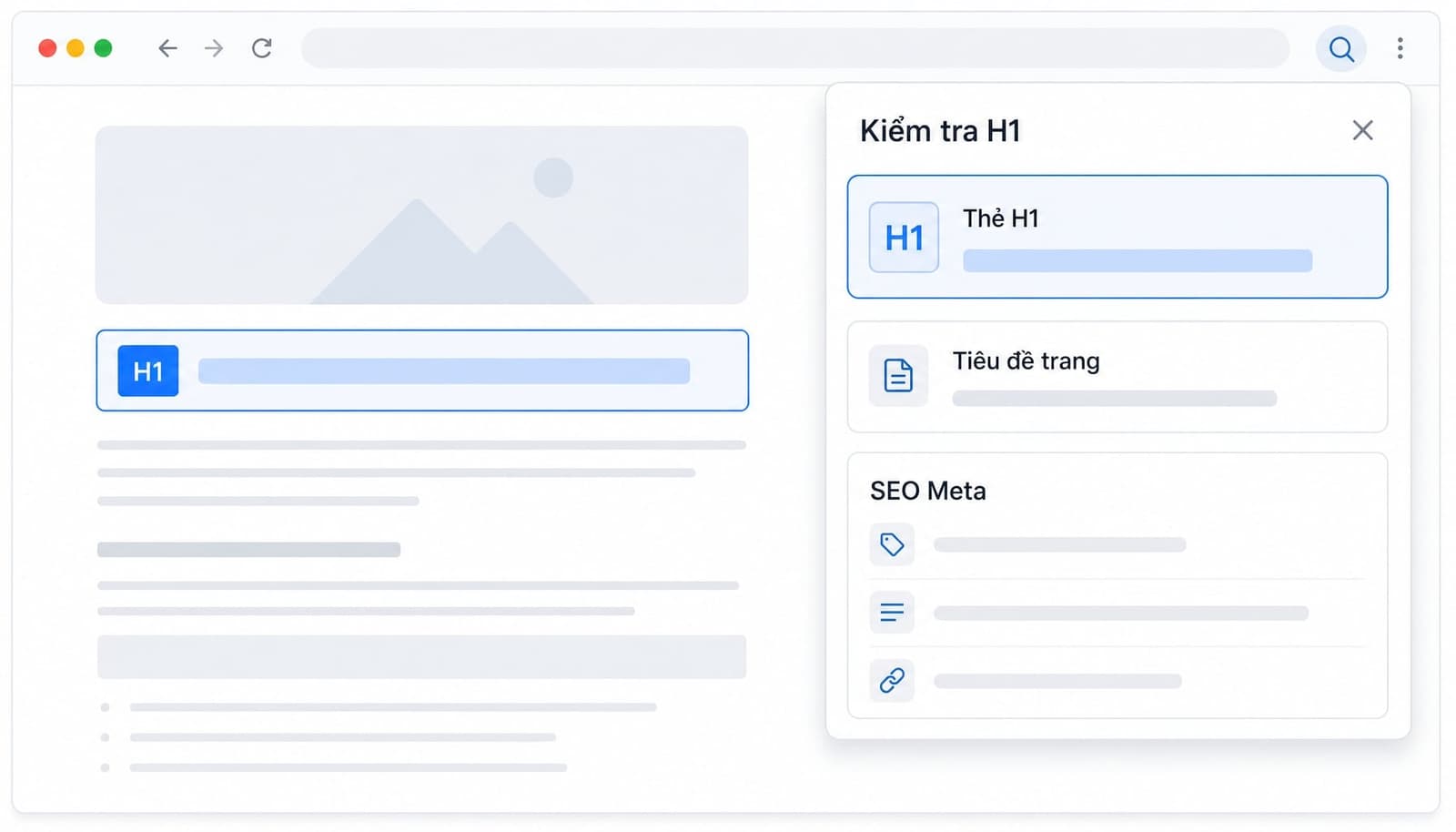 Kiểm tra thẻ H1