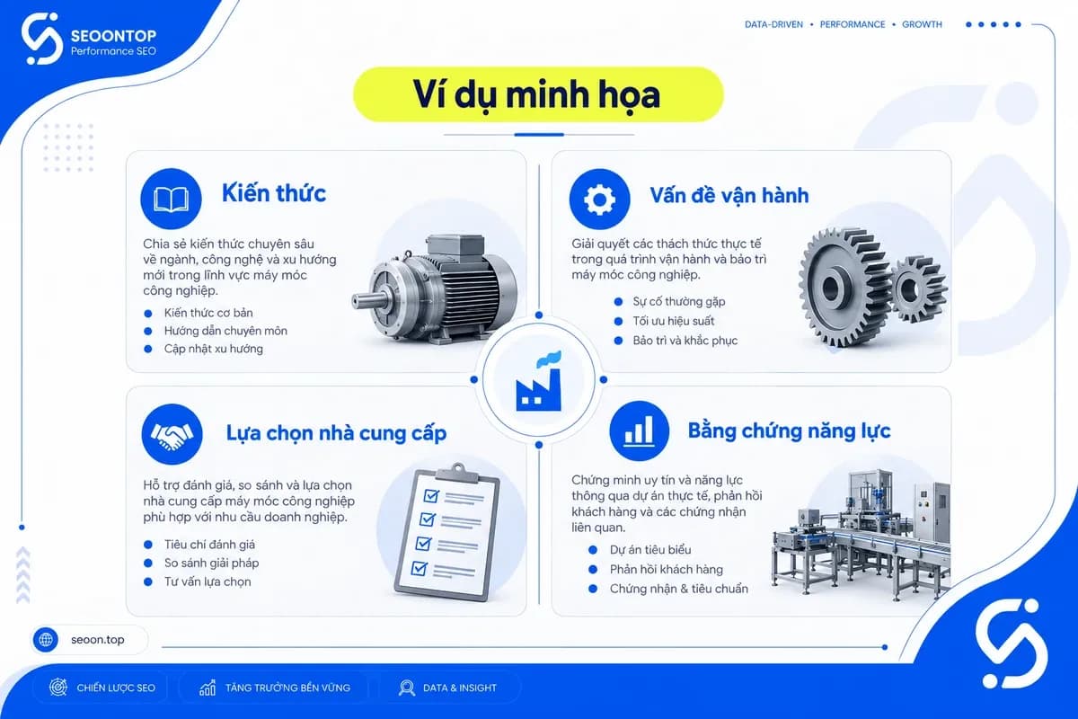 Ví dụ xây dựng nội dung theo chủ đề khách hàng tìm kiếm