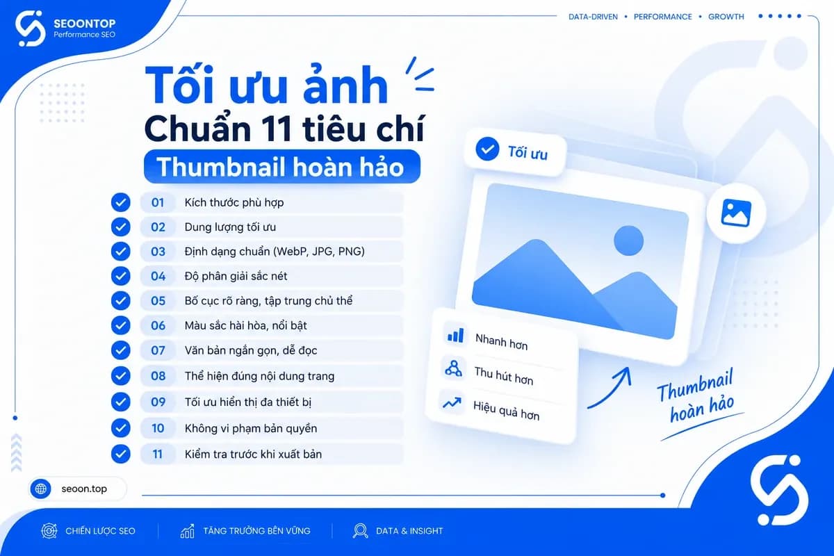 Checklist nội dung, thiết kế và kỹ thuật thumbnail trước khi đăng