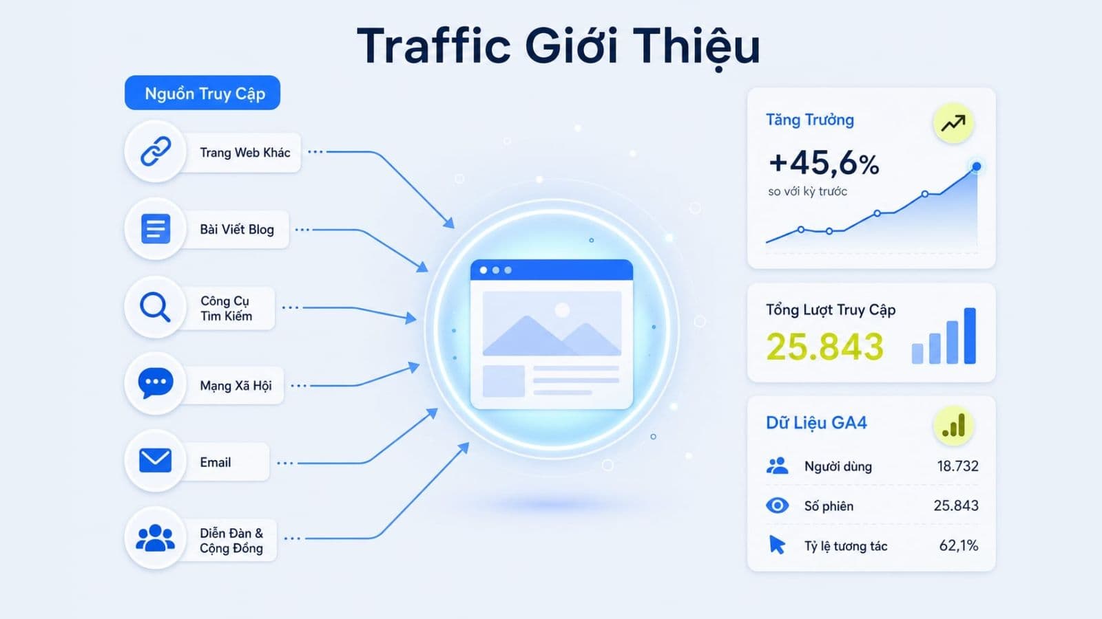 Cách xem Referral Traffic trong GA4 và tăng traffic giới thiệu hiệu quả