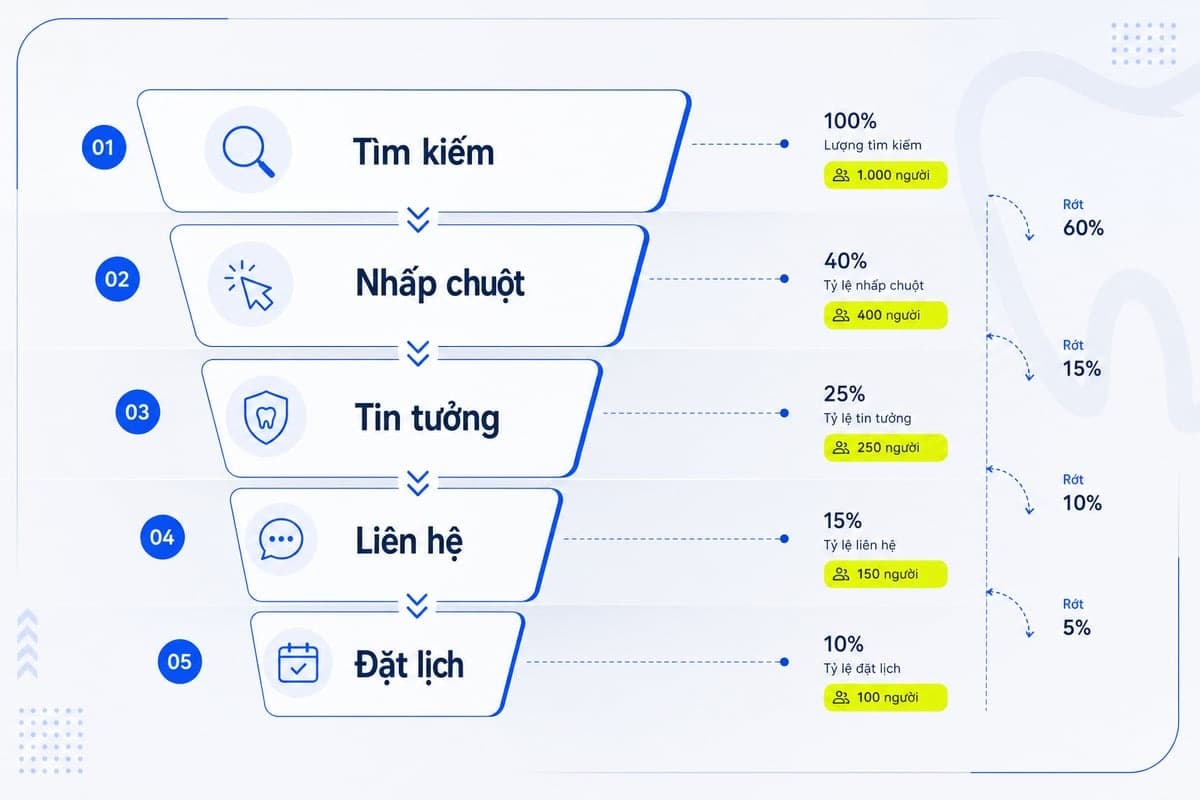 Quy trình seo nha khoa tạo booking
