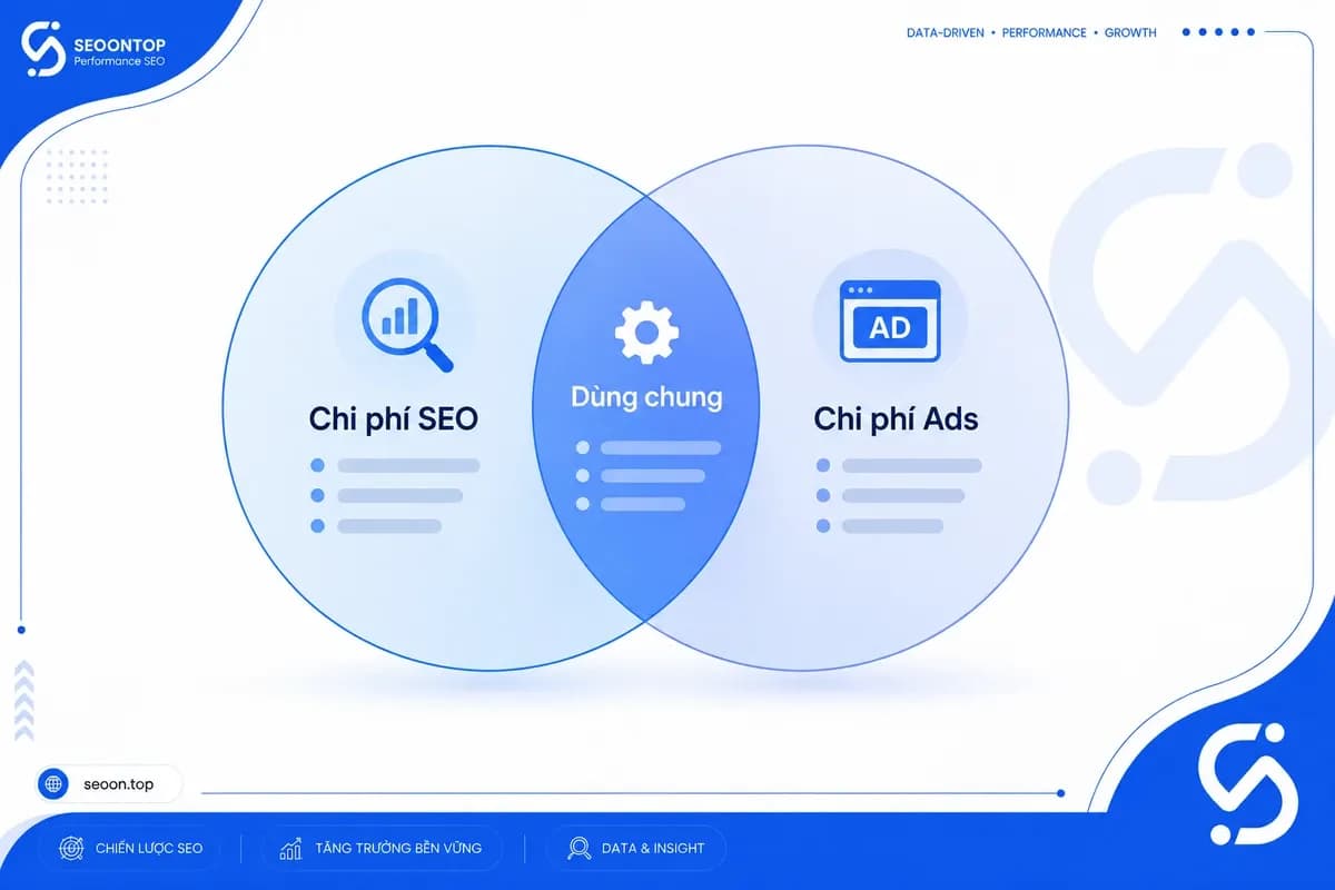 Các nhóm chi phí cần tính khi so sánh SEO và Google Ads