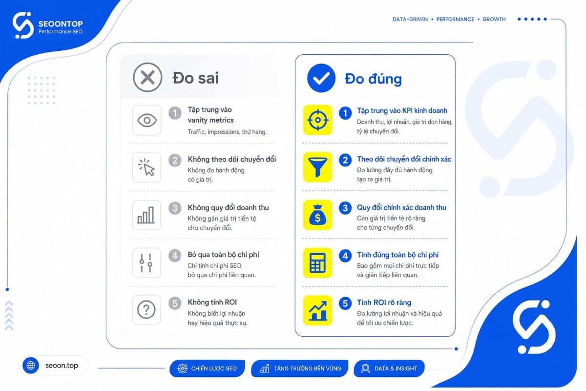 5 sai lầm phổ biến khi đo ROI trong SEO