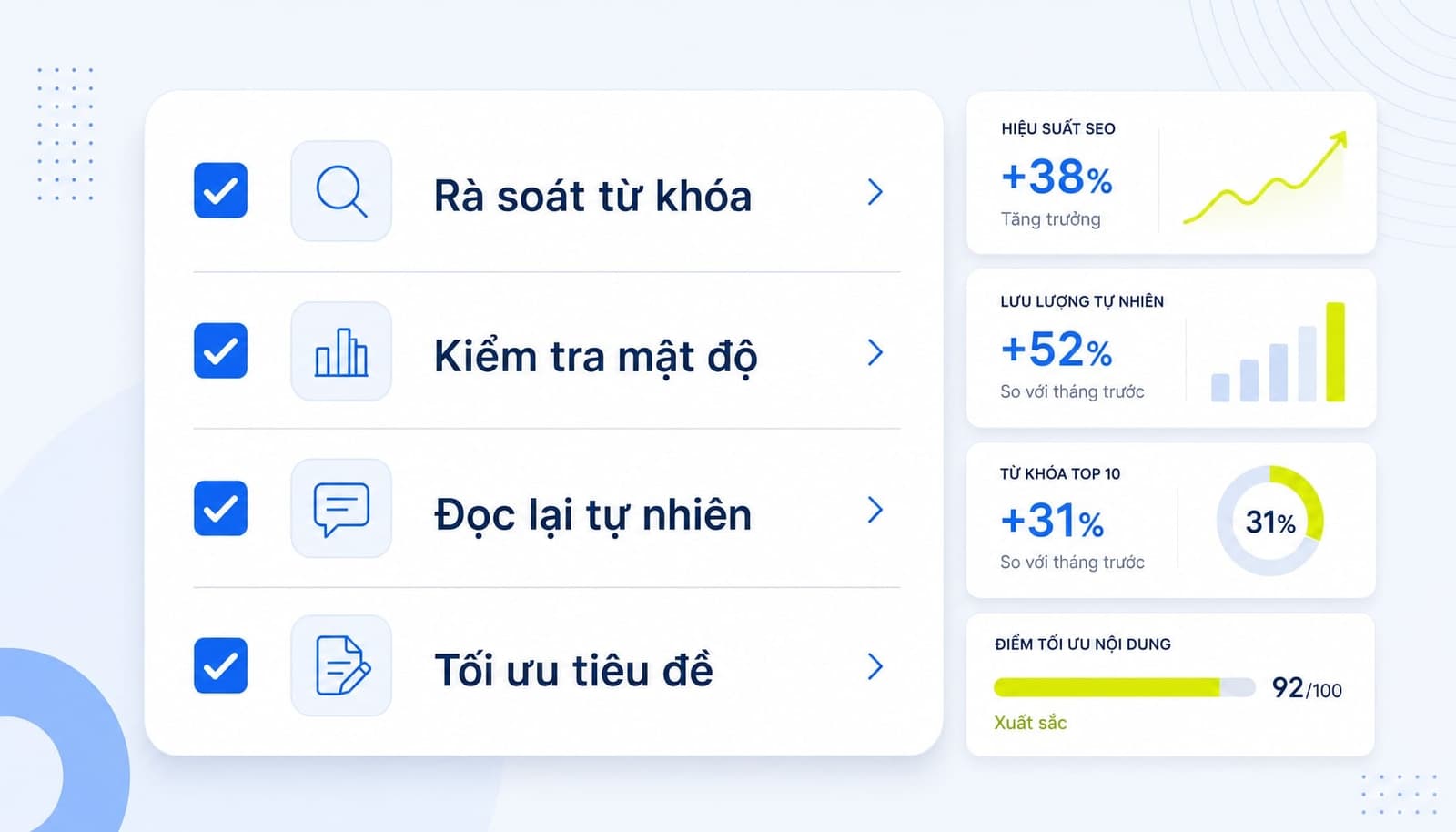 Checklist kiểm tra Keyword Stuffing trước khi xuất bản