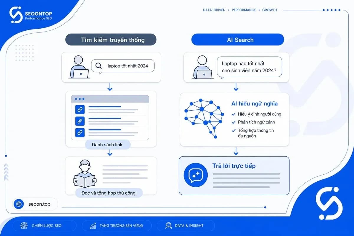 cách AI Search trả lời trực tiếp