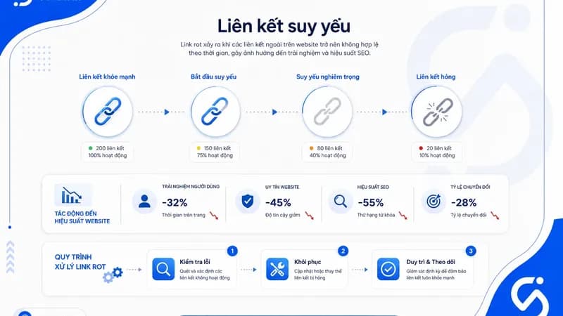 Link rot là gì? Nguyên nhân, tác động và cách khắc phục hiệu quả
