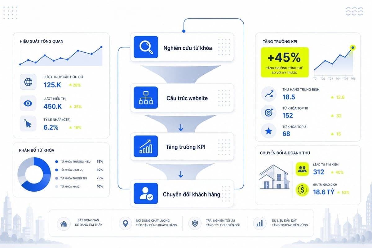 SEO ngành bất động sản: Chiến lược thu hút lead bền vững