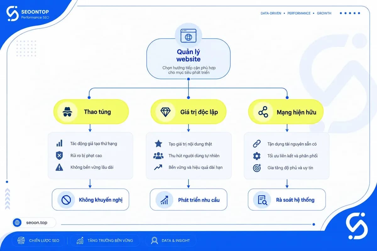 Checklist quyết định đầu tư website phụ và rà soát hệ thống Link Wheel hiện có