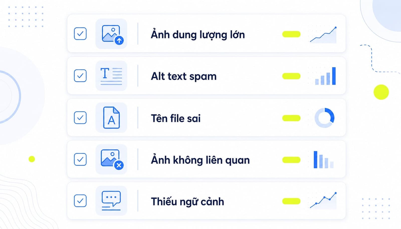 Các lỗi tối ưu hình ảnh cho SEO thường gặp