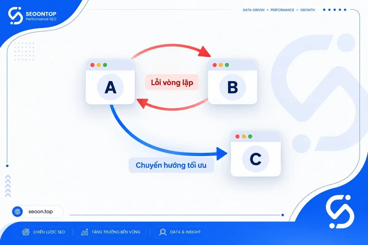 Phân biệt chuỗi chuyển hướng và vòng lặp chuyển hướng.