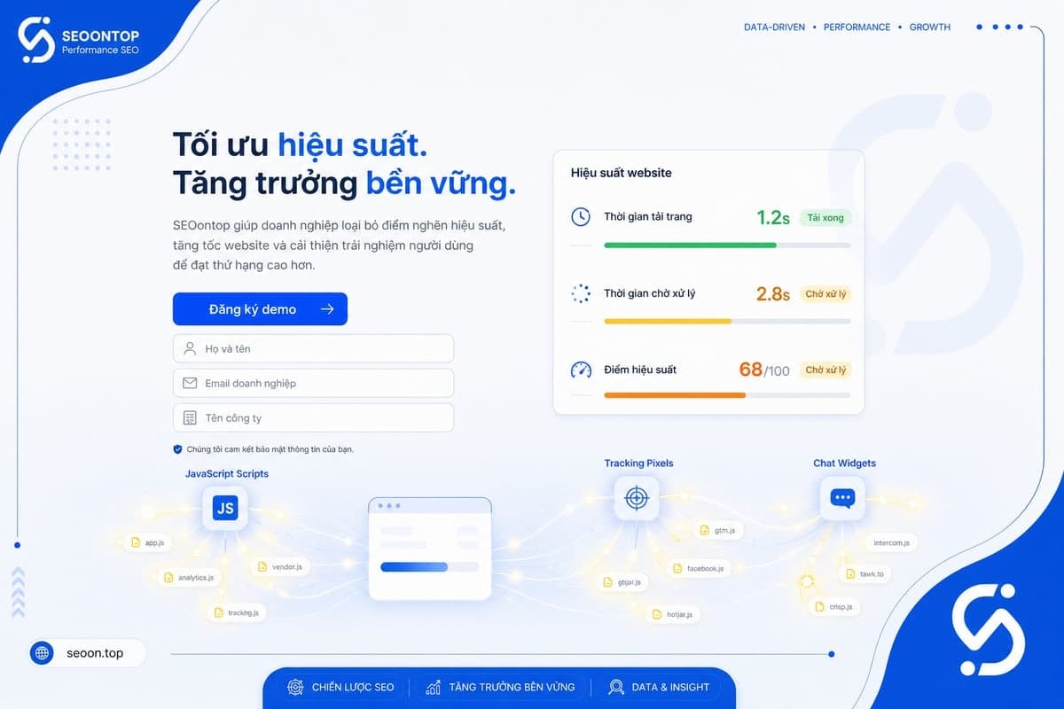 Website tải xong nhưng không click được do JavaScript nặng