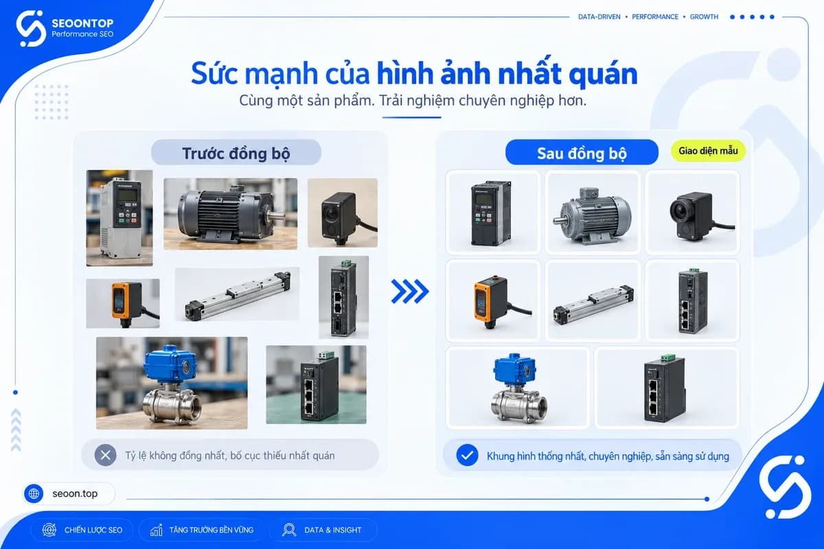 So sánh ảnh thiết bị khác tỷ lệ và ảnh đã chuẩn hóa khung