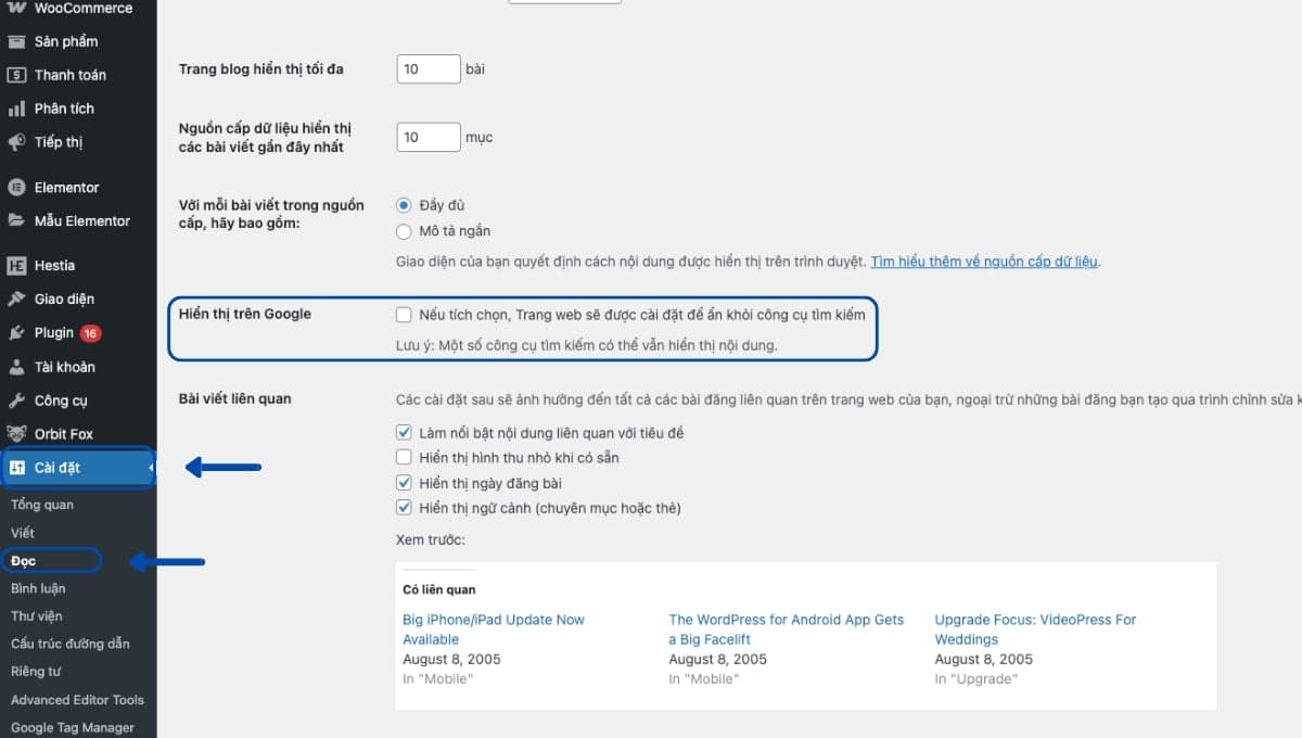 Kiểm tra website có đang chặn Google index không