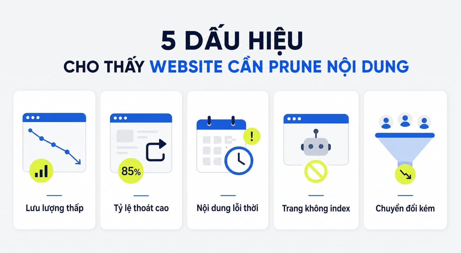 Quy trình content pruning 5 bước dễ áp dụng