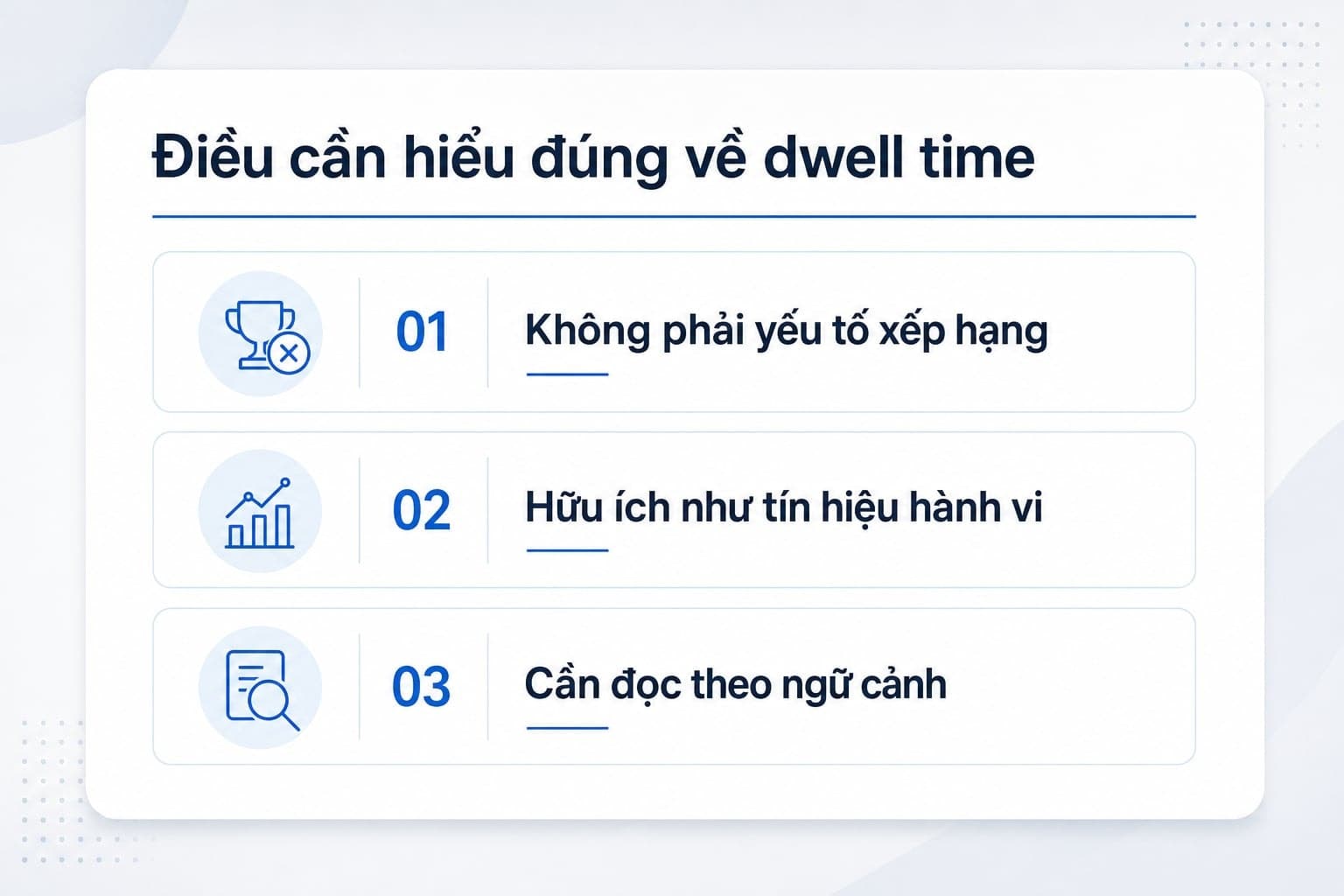 Điều cần hiểu đúng về dwell time