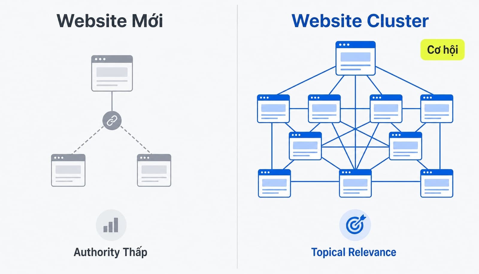 Cùng một chỉ số KD nhưng không phải website nào cũng nên làm