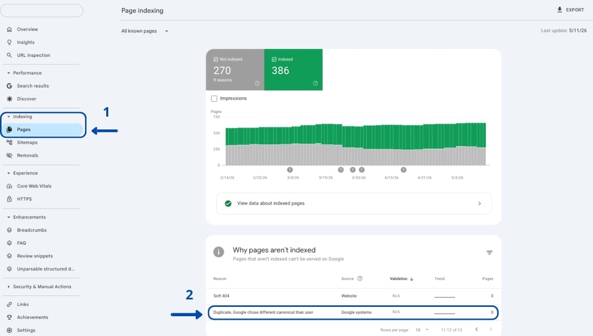 Kiểm tra trong Google Search Console