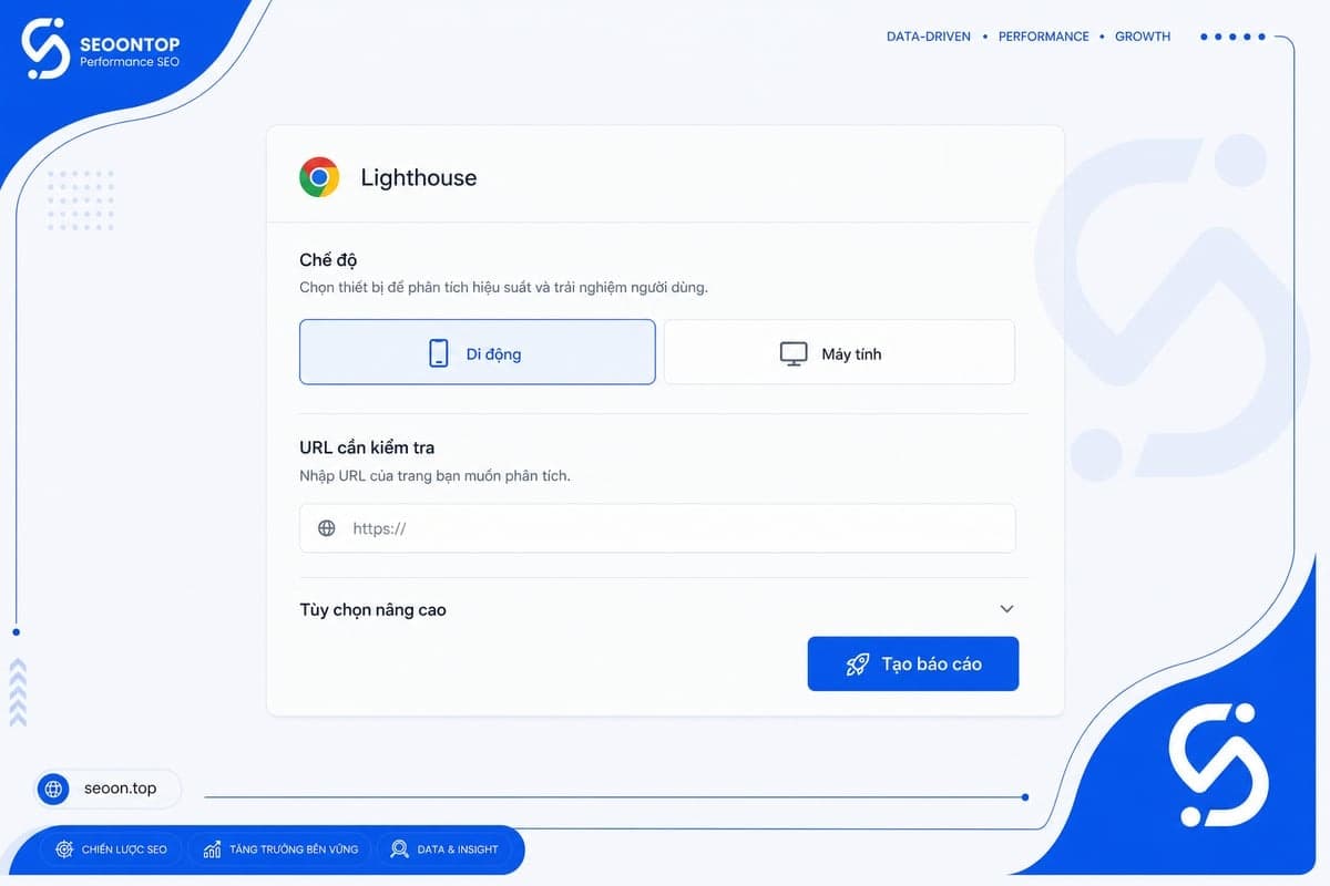 Cách sử dụng Google Lighthouse trong Chrome DevTools