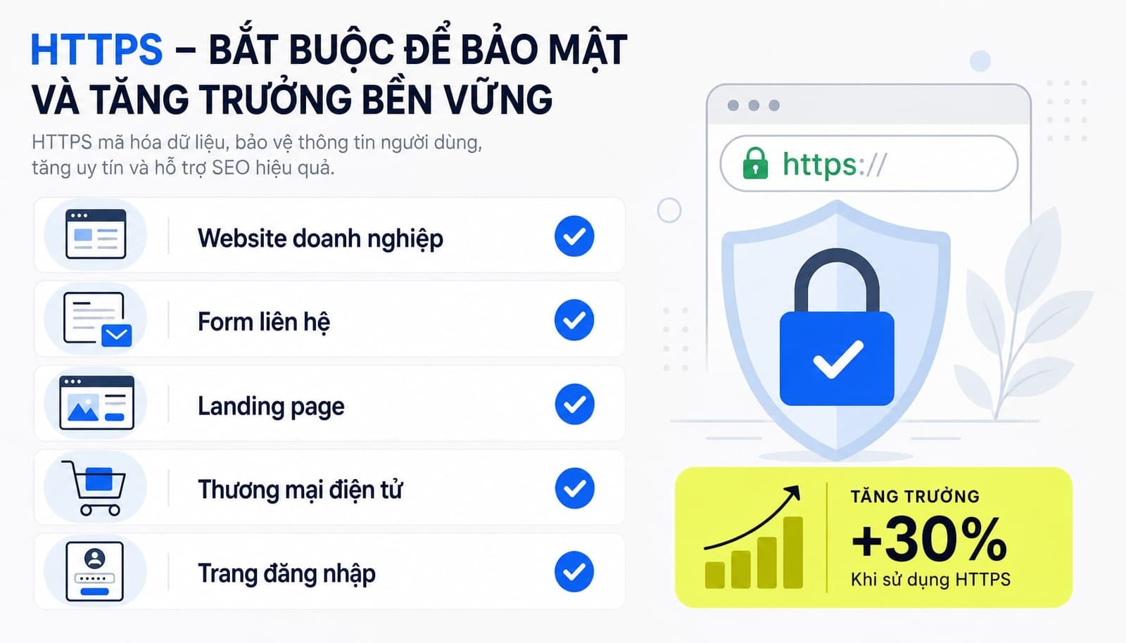Những trường hợp gần như chắc chắn phải dùng HTTPS