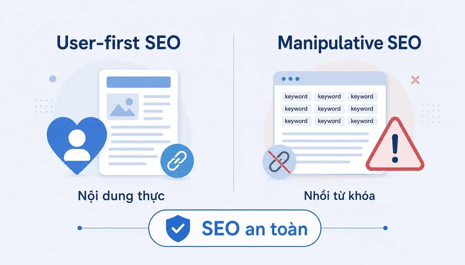 So sánh User-first SEO và thao túng SEO