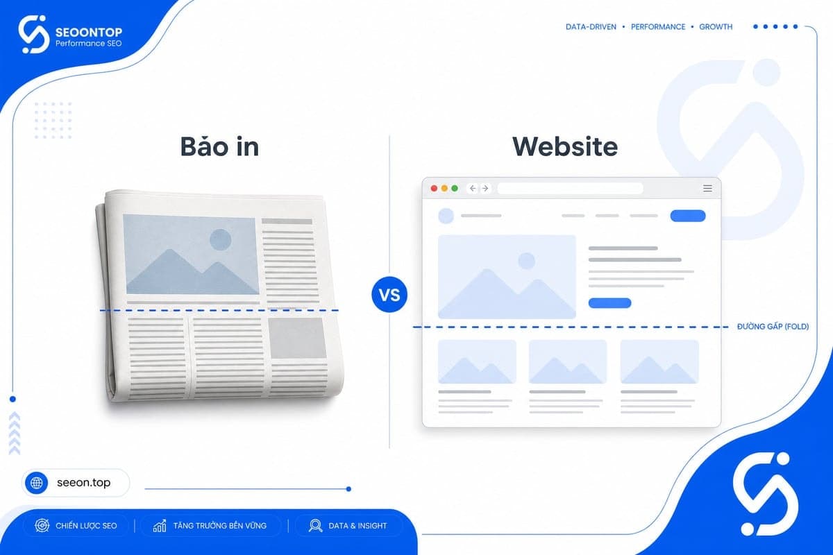 Nguồn gốc thuật ngữ above the fold từ báo in đến website