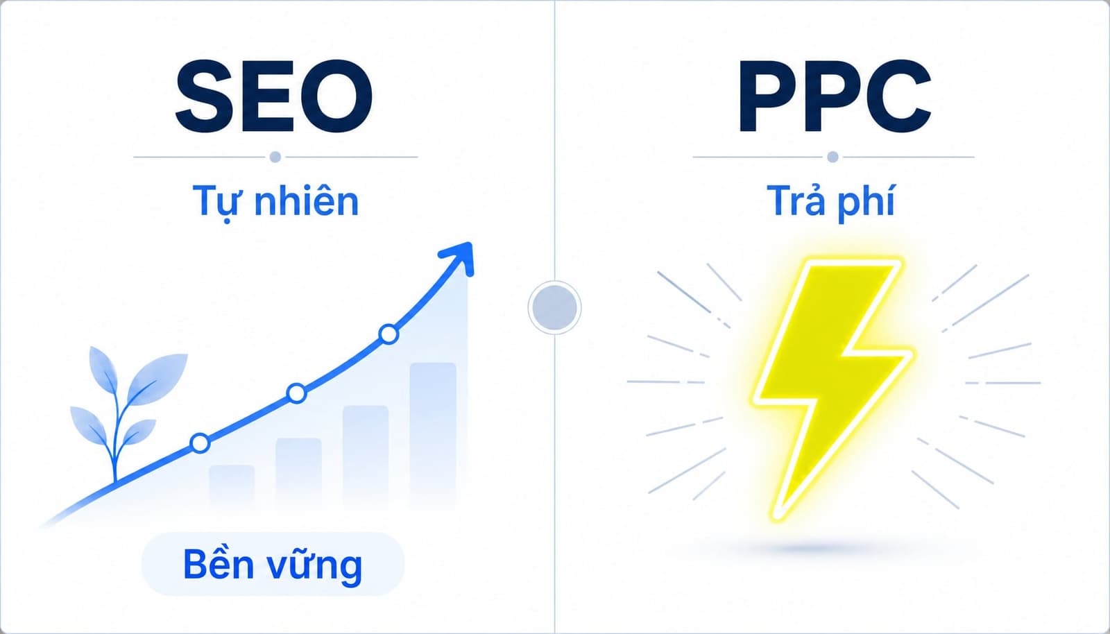So sánh SEO và PPC về bản chất organic vs paid search