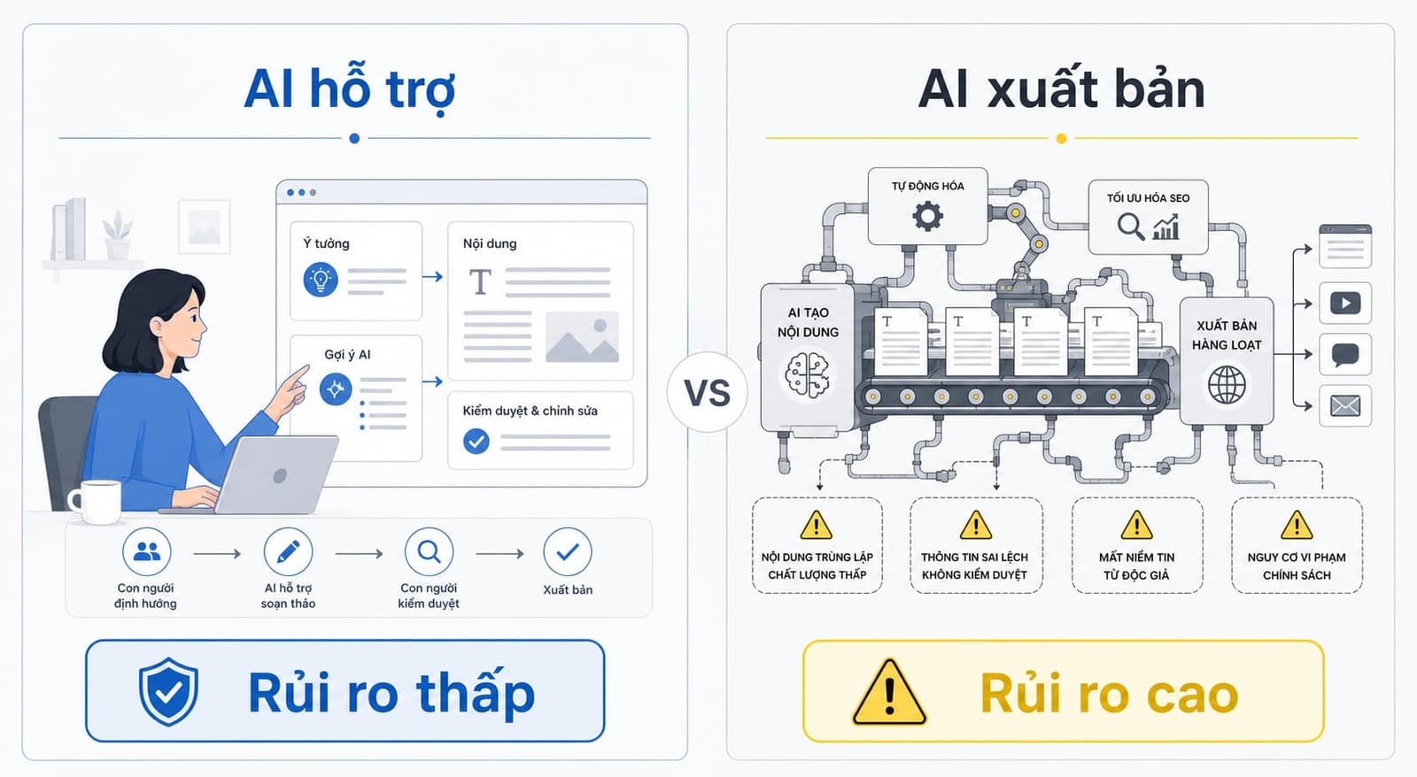 Google không phạt nội dung được tạo bởi AI