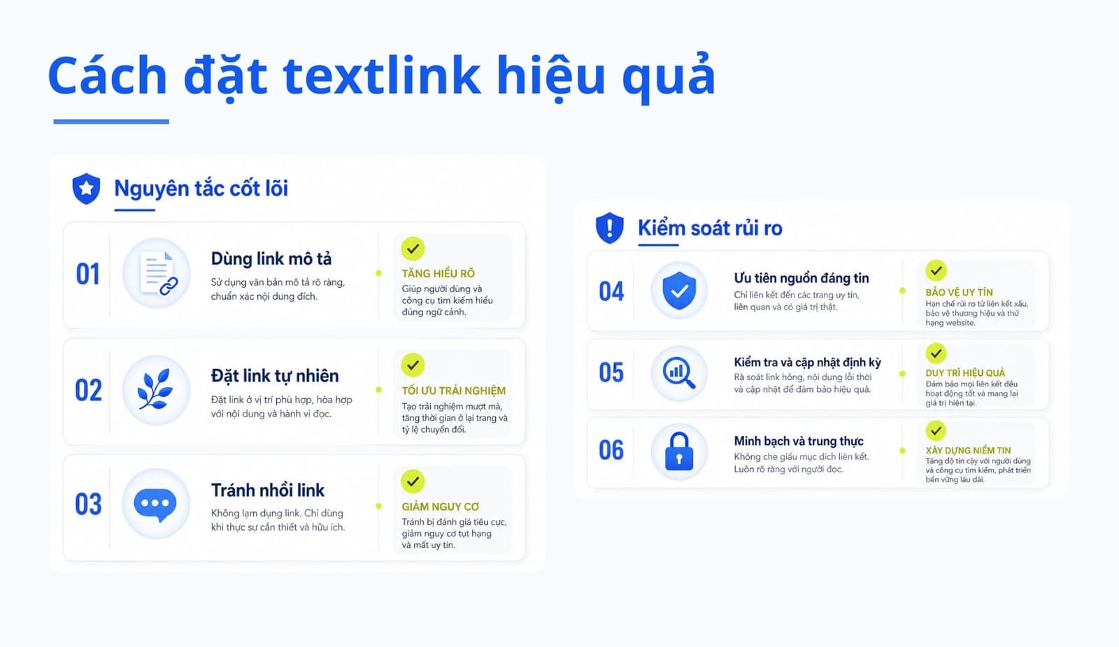 Cách đặt textlink an toàn và hiệu quả cho SEO