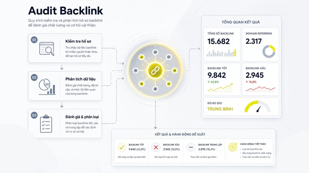 Audit backlink: Cách kiểm tra hồ sơ liên kết an toàn