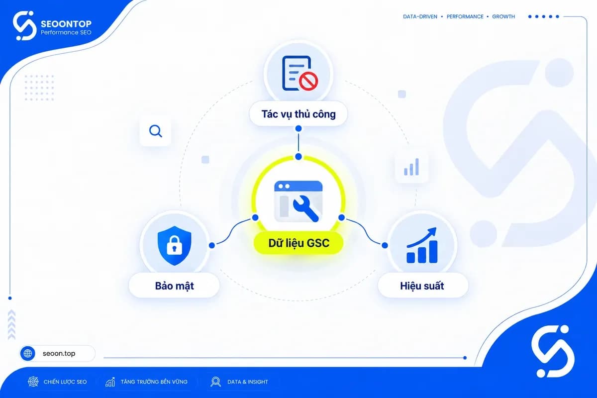 Đối chiếu tác vụ thủ công, bảo mật và hiệu suất trong GSC.