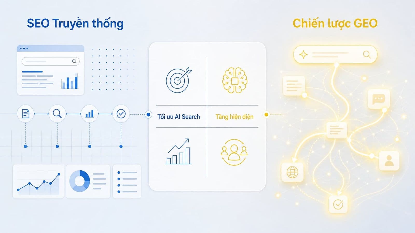 GEO giúp hệ thống AI nhận diện doanh nghiệp, hiểu nội dung và trích xuất thông tin đúng ngữ cảnh