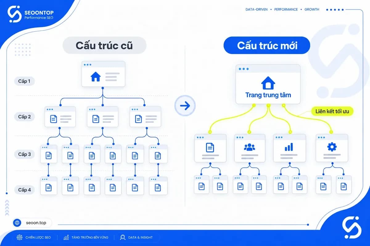 Liên kết từ trang hub tạo đường truy cập ngắn hơn đến tài liệu giải pháp