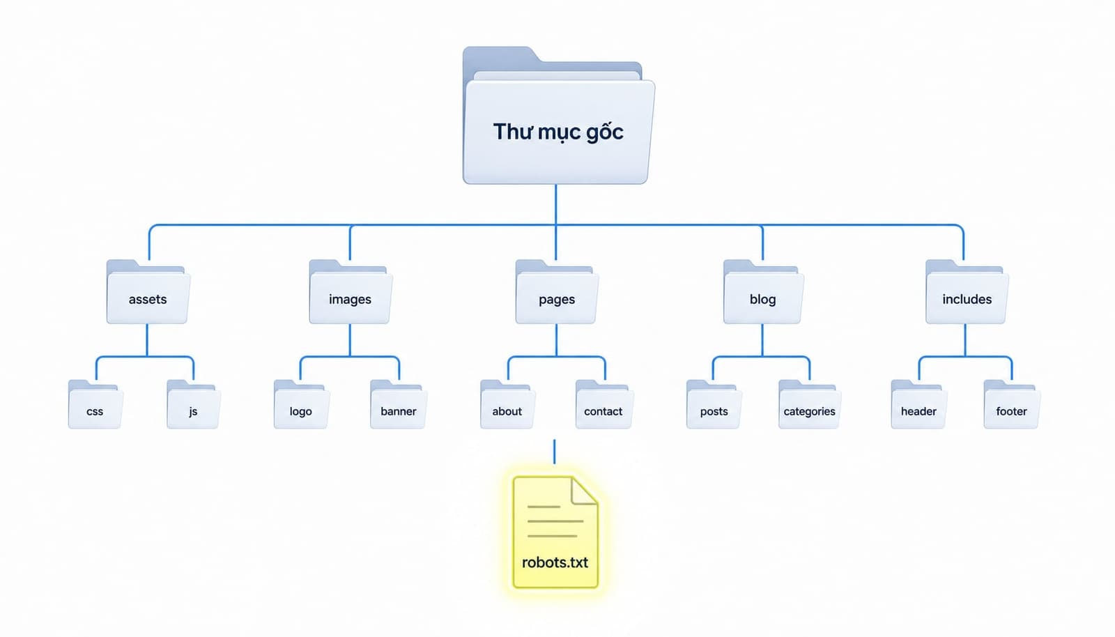 Đường dẫn chuẩn domain robots.txt ở thư mục gốc