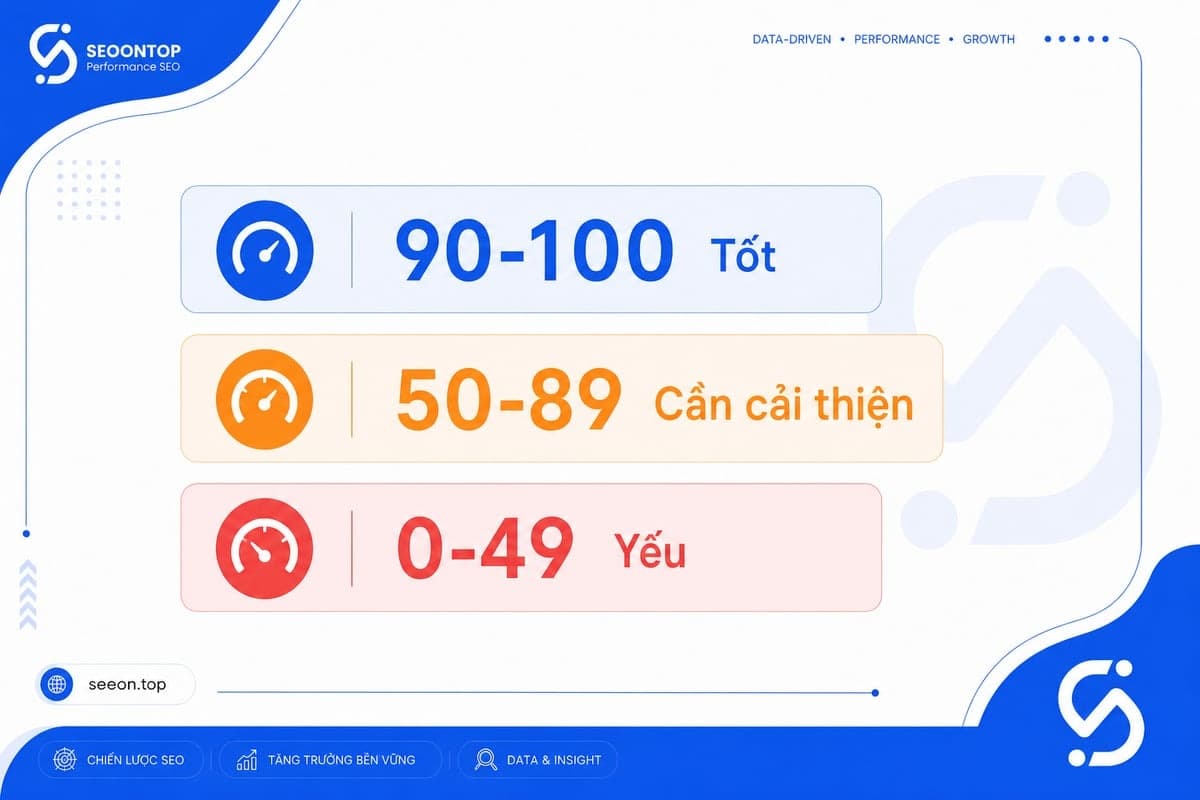 Các mốc điểm Google Lighthouse