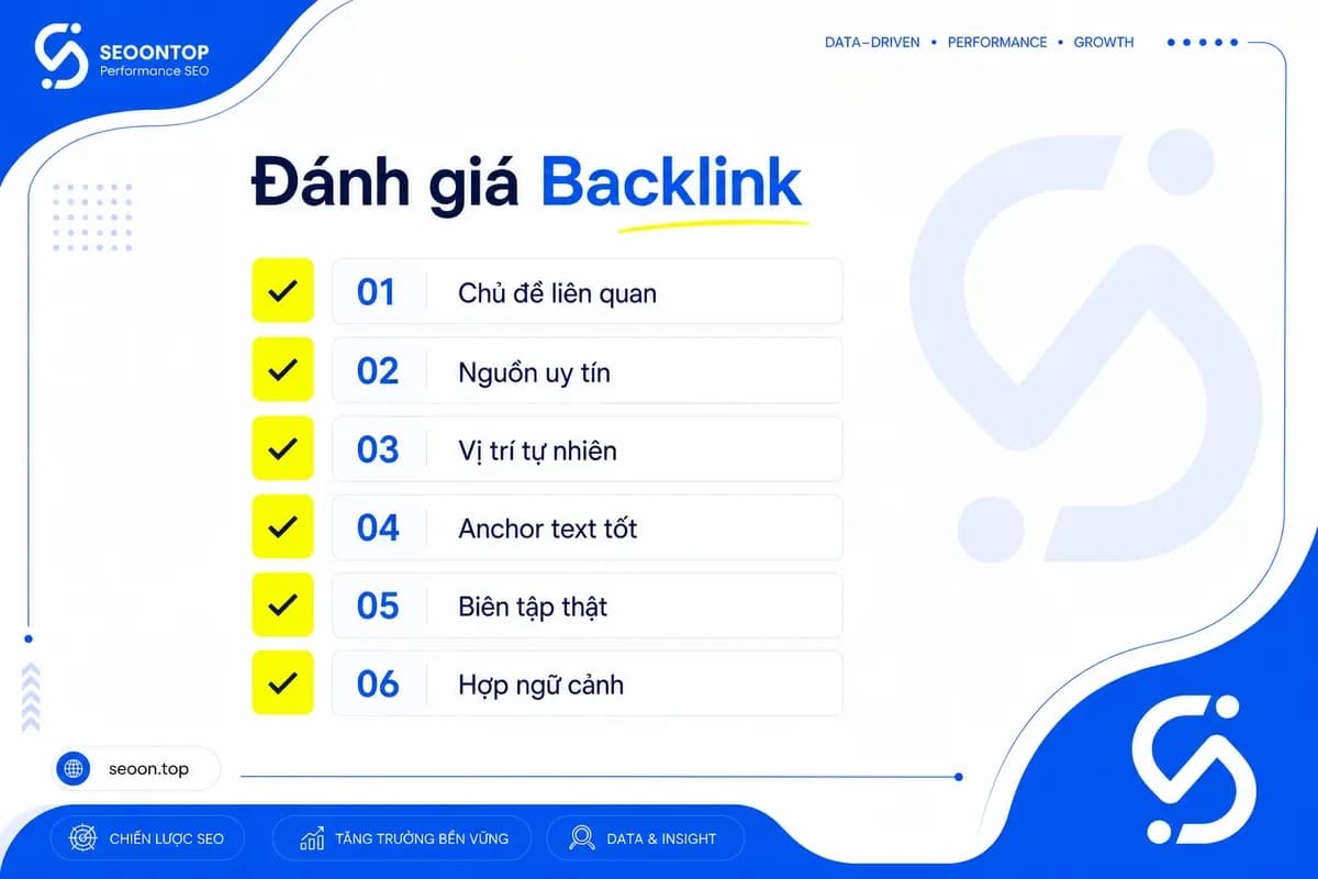 Checklist đánh giá contextual backlink chất lượng