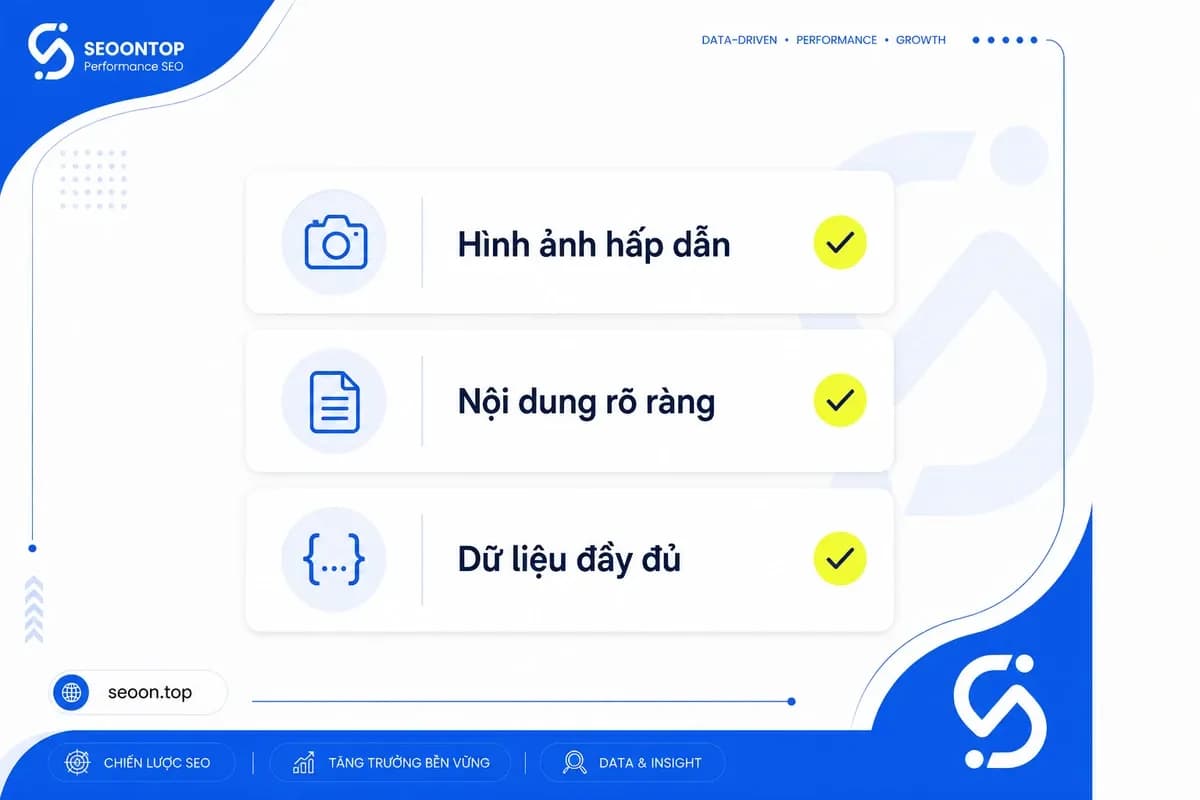 Checklist 3 yếu tố ngoài recipe schema ảnh hưởng CTR