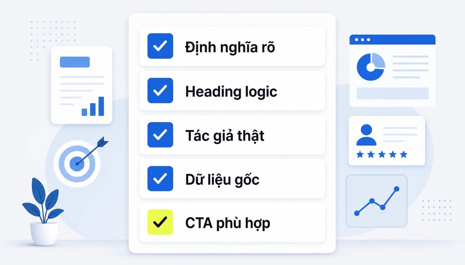 Checklist nội dung sẵn sàng cho AI search trong SaaS SEO