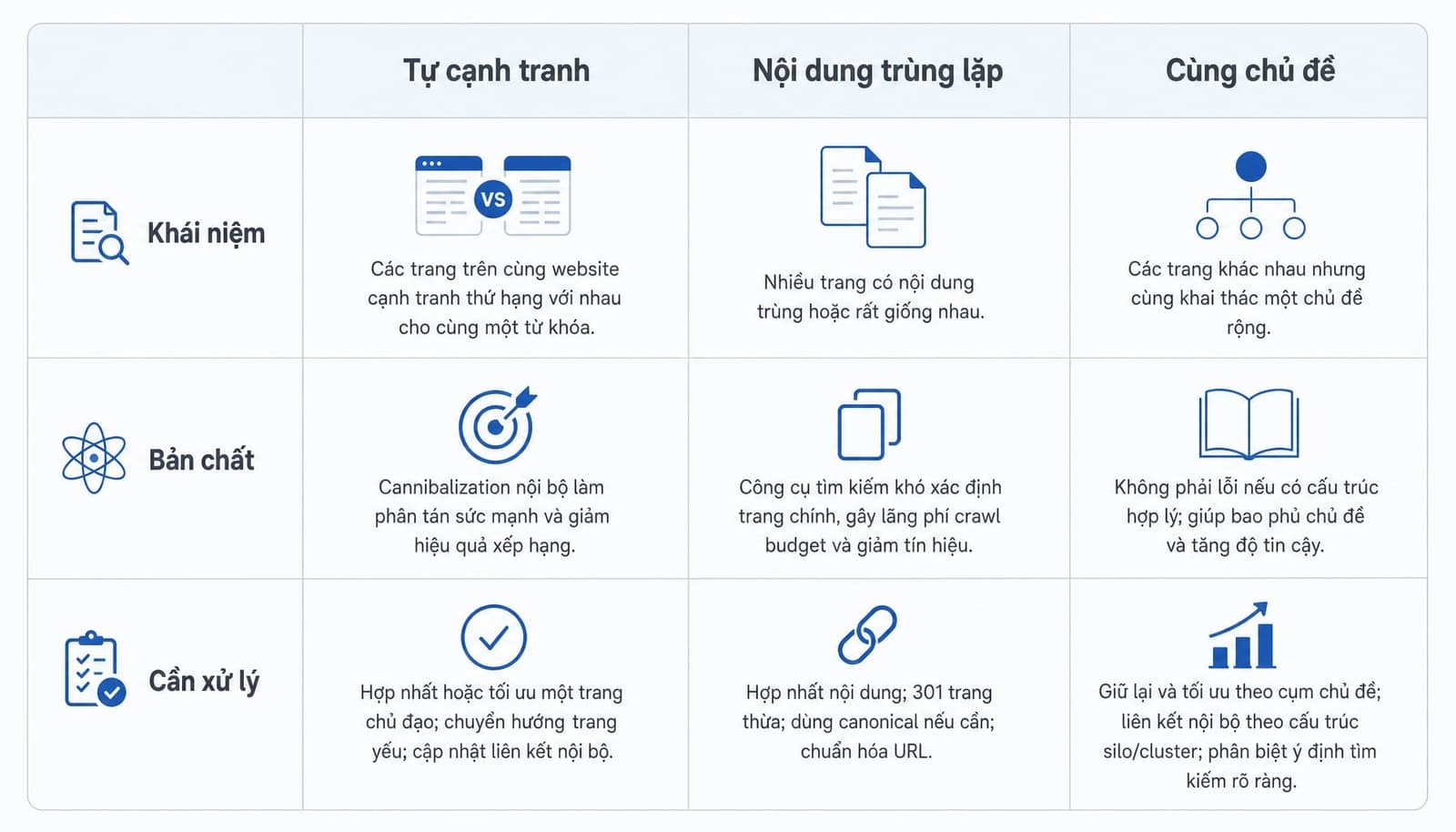 Phân biệt với duplicate content và các trường hợp dễ nhầm