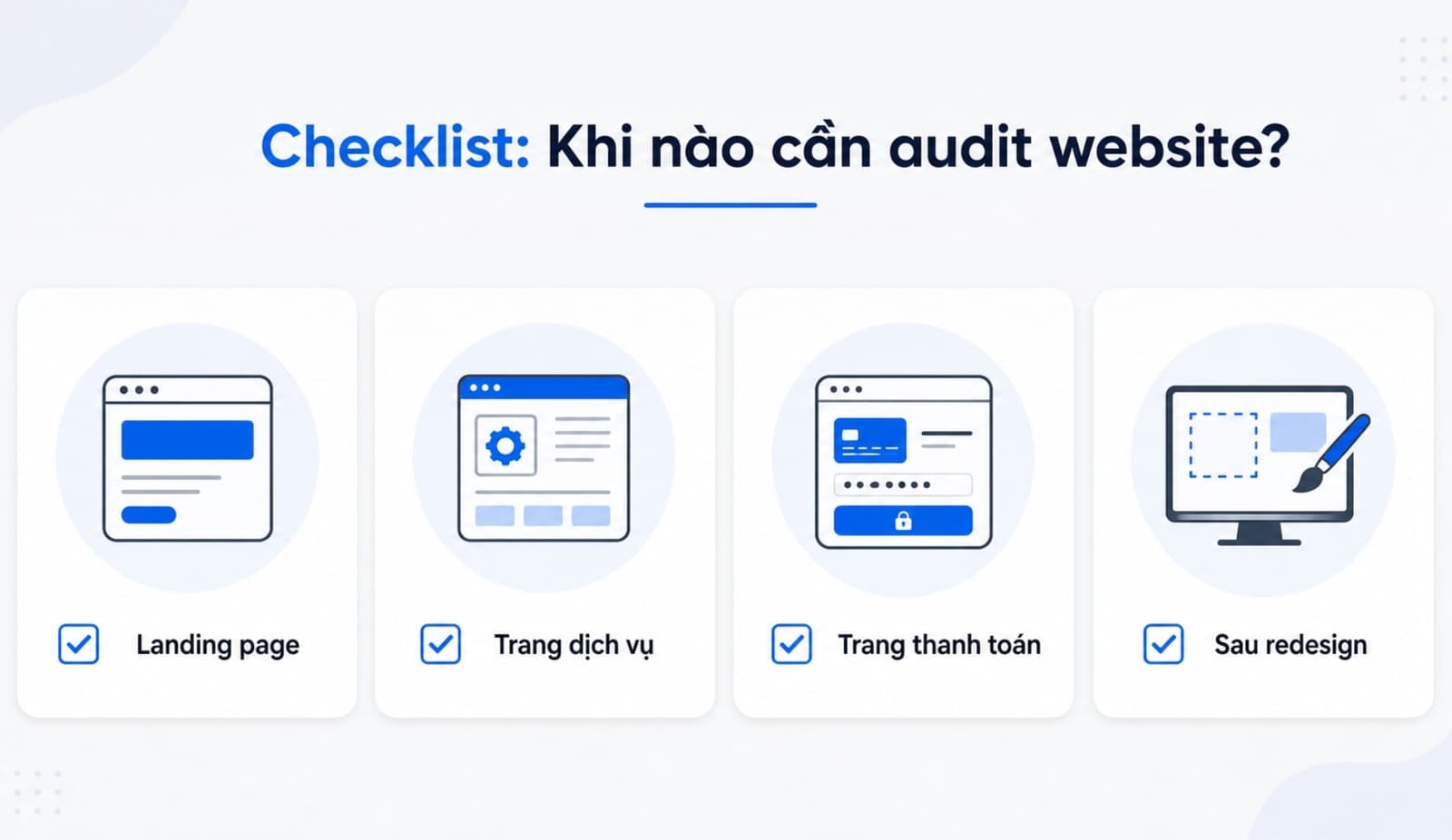 Trường hợp nên audit website dựa trên exit rate