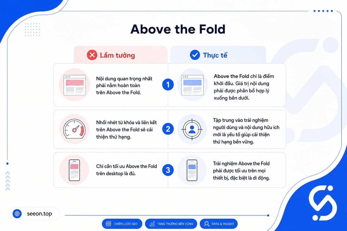 3 hiểu lầm phổ biến về above the fold